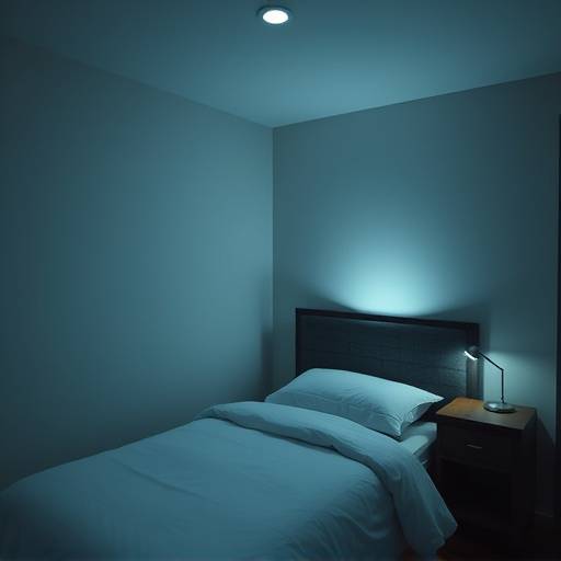 A simple but comfortable cell, including a bed and nightstand, at the Liberty Re-Entry Center in Philadelphia, PA.