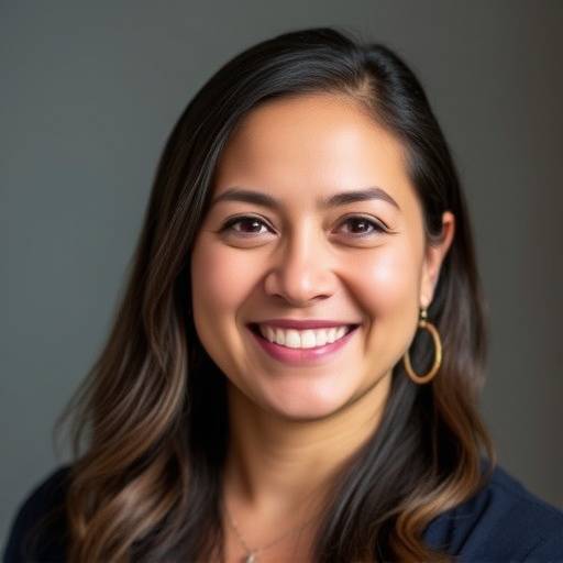 Headshot of Maria Garcia, the Head of Curriculum Development at ElevateEd, appearing friendly and approachable.